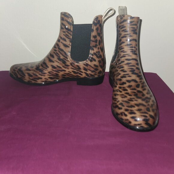 Cheetah Print A New Day Rainboots Size 7 - Picture 4 of 7